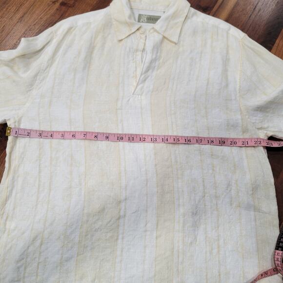 Cubavera Linen Collared V neck Tunic Top Size Large - Picture 8 of 8